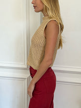 Load image into Gallery viewer, Sterling Knitted Sleeveless Top in Latte
