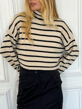 Load image into Gallery viewer, Talbot Turtleneck Knit Top in Stripe
