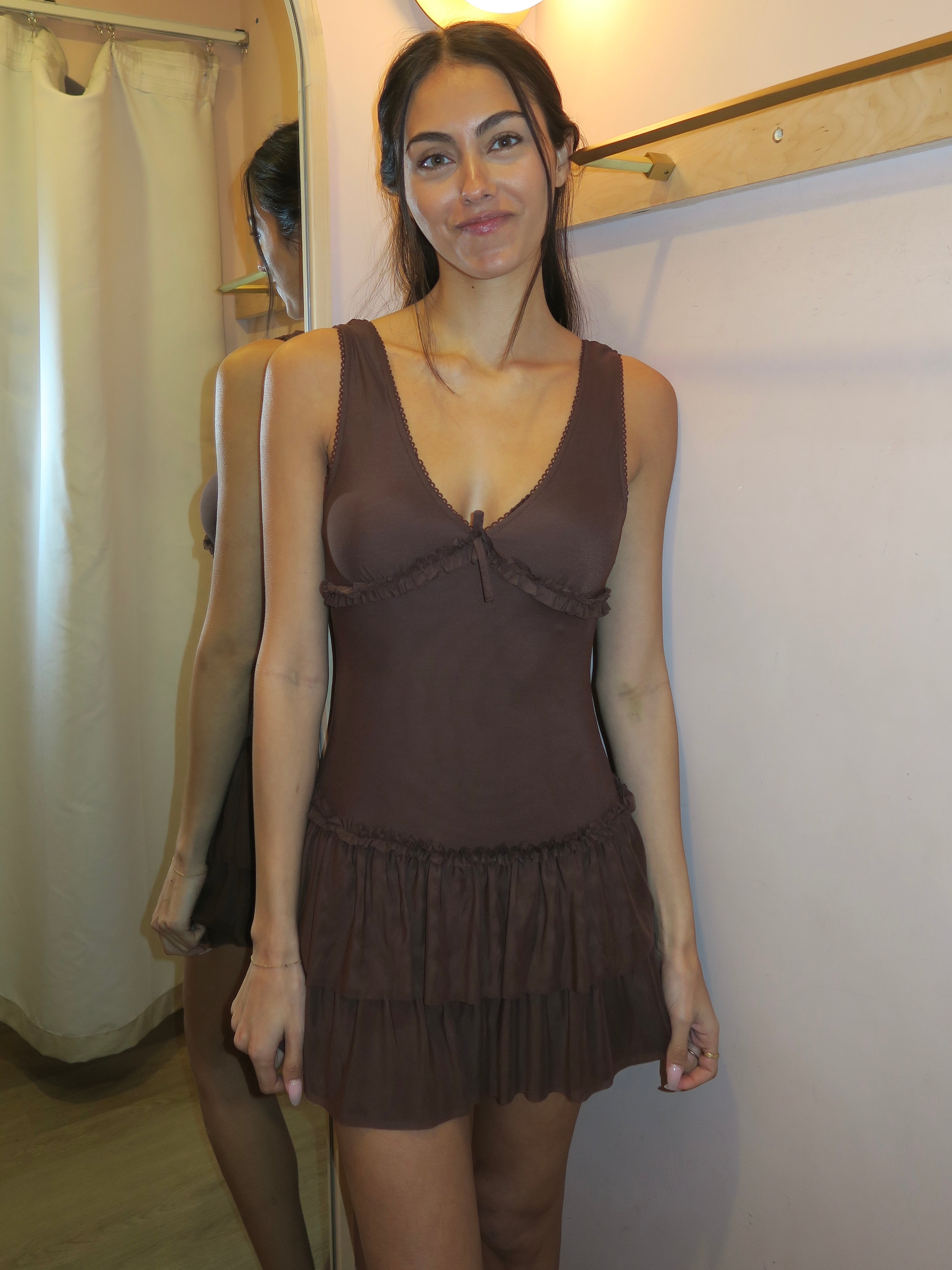 Essen Mini Romper in Chocolate
