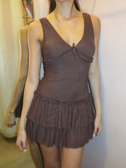Essen Mini Romper in Chocolate