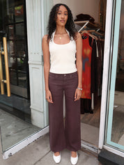 Nora Trouser in Linen Charcoal