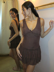 Essen Mini Romper in Chocolate