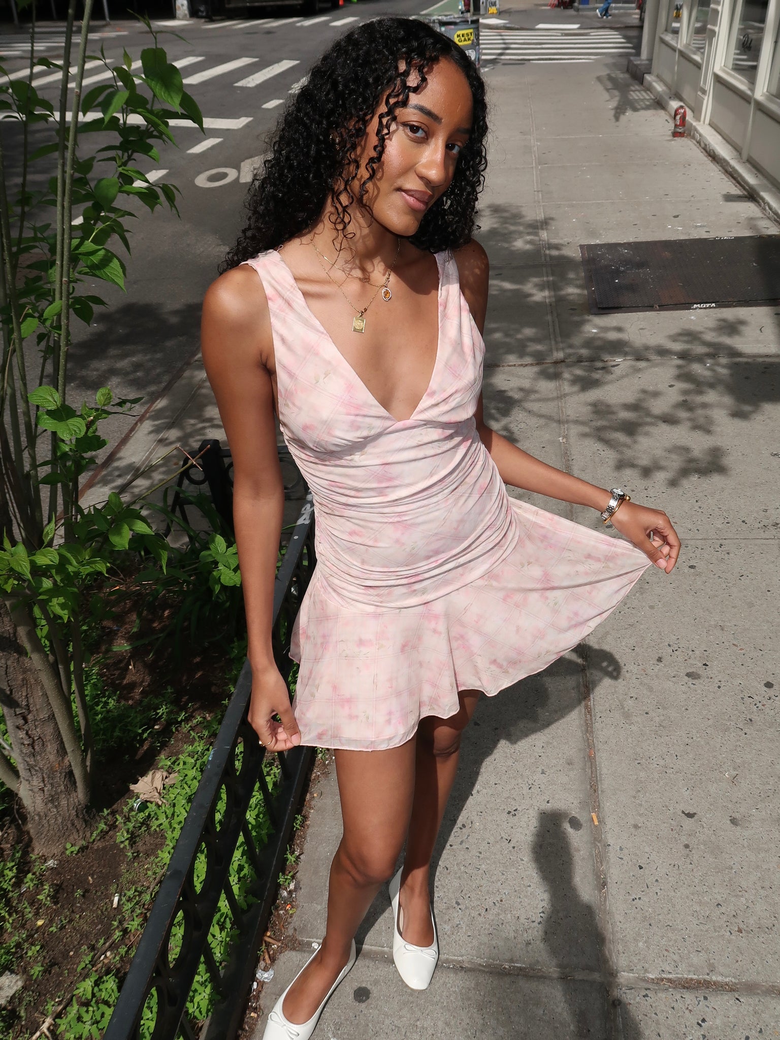 pink mesh mini dress Never Fully Dressed - Petite Mesh Mini Dress - Women - Polyester/Spandex - 12 US