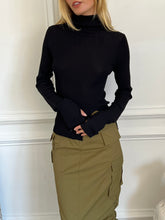 Load image into Gallery viewer, Conrad Ribbed Turtleneck in Black
