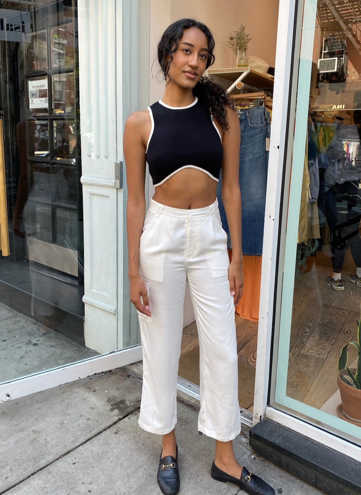 Pacey Cargos in White