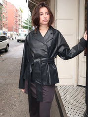 Ray Faux Blazer in Black