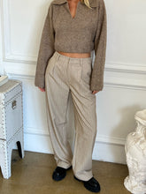 Load image into Gallery viewer, CharChar Loose Fit Trouser in Tan Stripe
