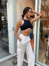 Load image into Gallery viewer, Chantria Cropped Tank in Black Cream
