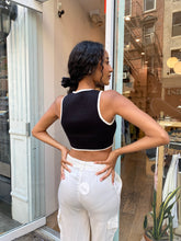 Load image into Gallery viewer, Chantria Cropped Tank in Black Cream
