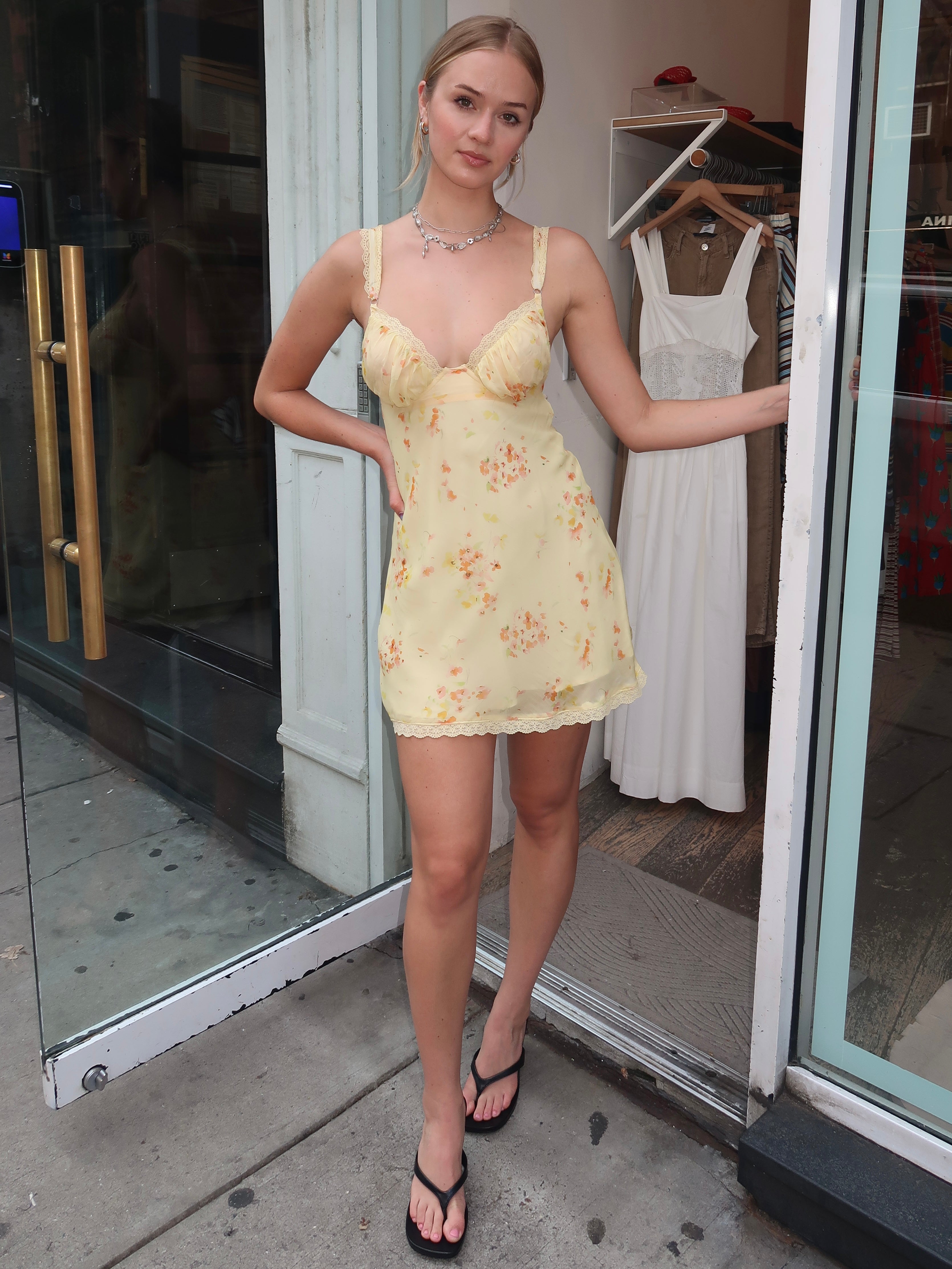 Mya Mini Dress in Yellow