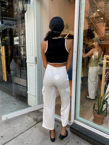 Pacey Cargos in White