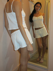 The Hallie Shorts in Ivory