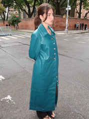 Brixton Teal Green Long Coat