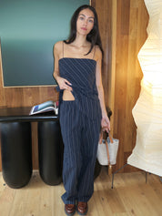 Peyson Pant in Ink/Ivory Stripe