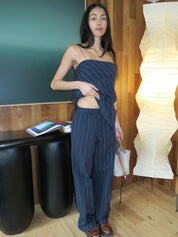 Peyson Pant in Ink/Ivory Stripe