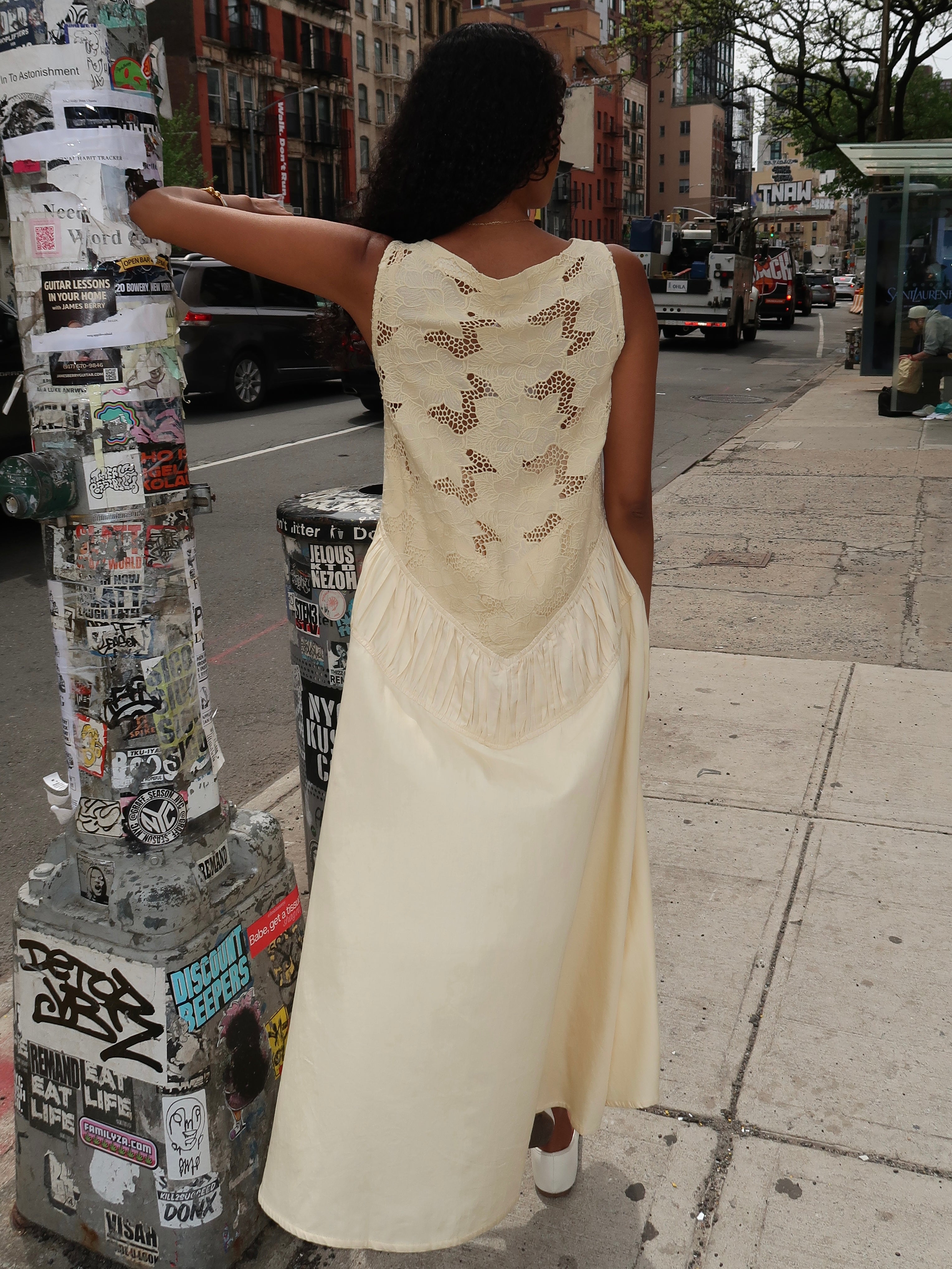 Sally Cutwork Maxi Dress in Ivory