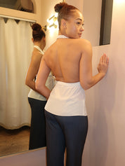 Lora Halter Top in Ivory