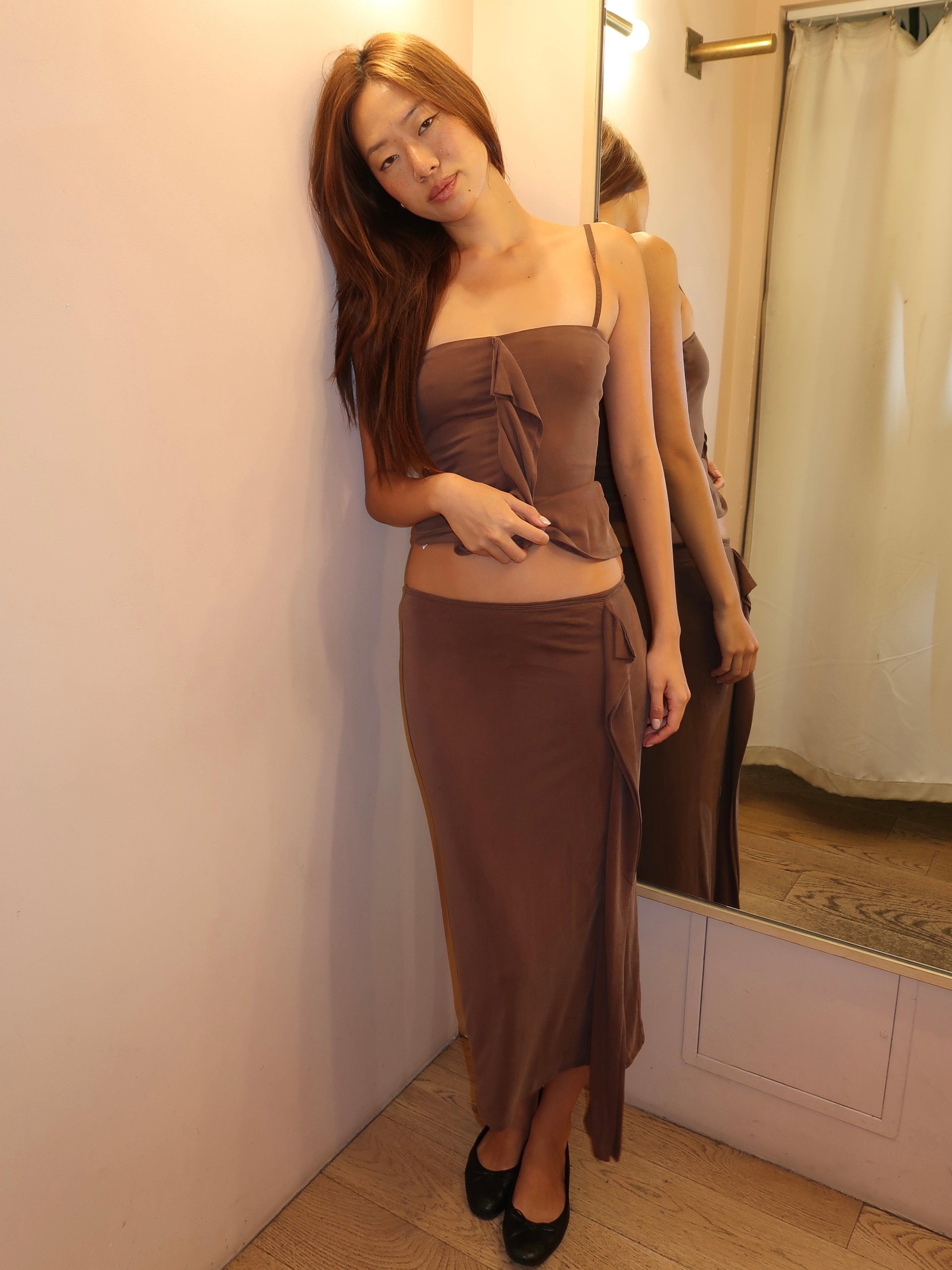 Cascade Skirt in Brown