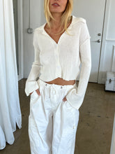 Load image into Gallery viewer, Grayson Collared Cardigan in White
