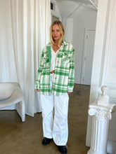 Load image into Gallery viewer, Johnny Plaid Top in Green Ivory Check
