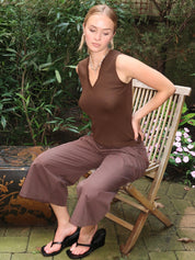 Morning Top in Dark Brown