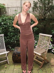 Serene Pant in Warm Brown