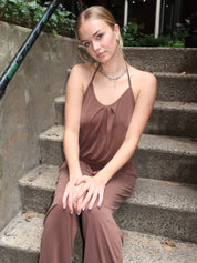 Coin Top in Warm Brown