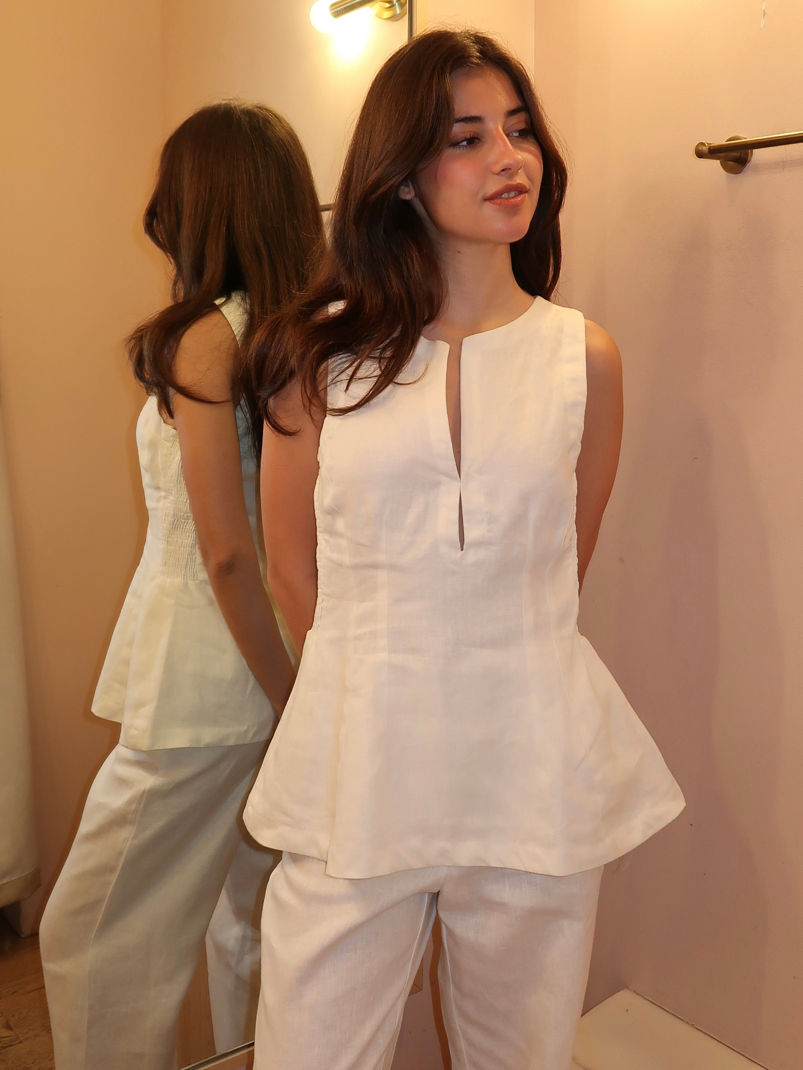 Melia Top in White