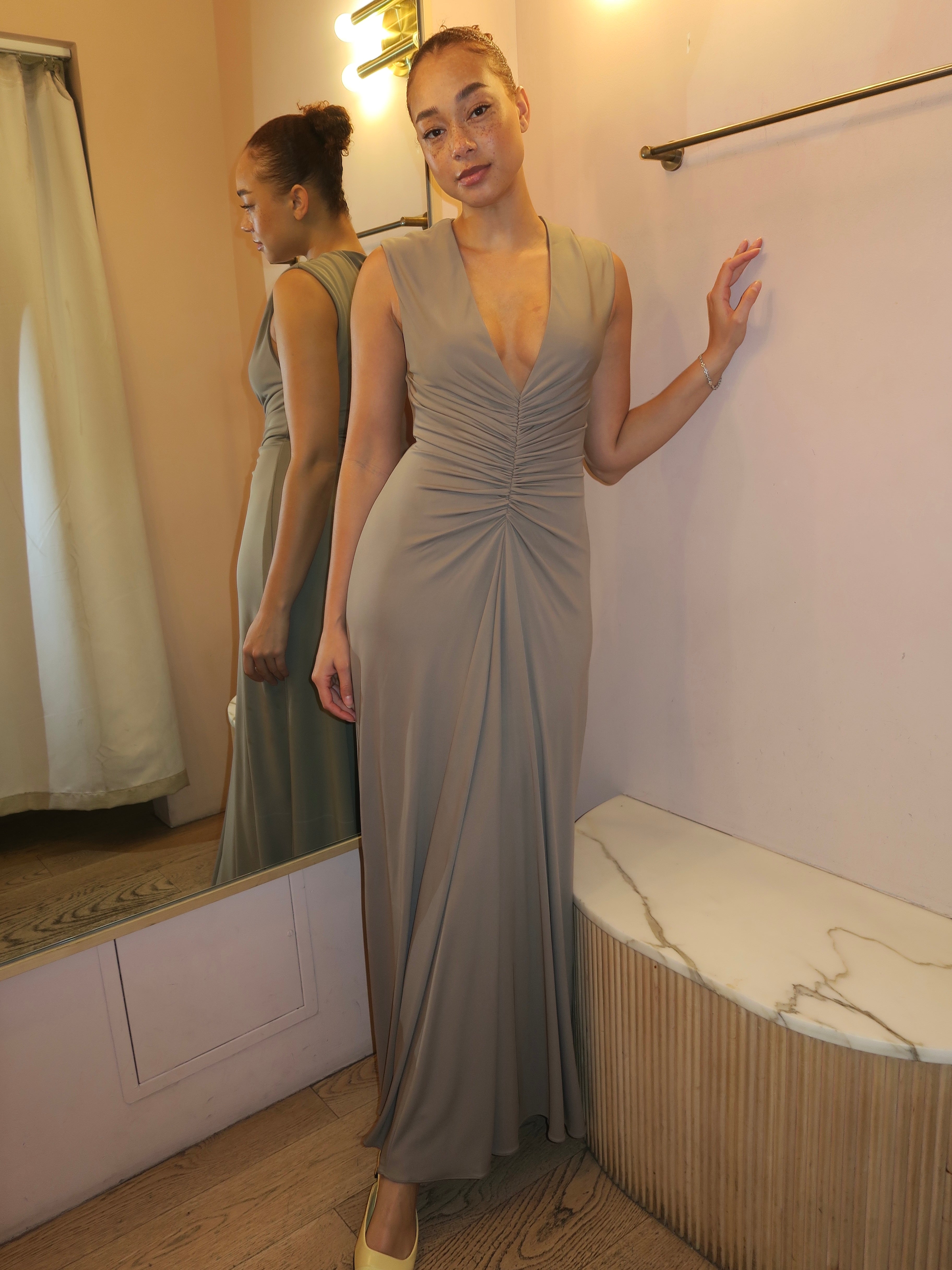 Imogen Dress in Grey