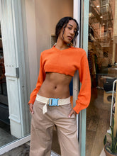 Load image into Gallery viewer, Jonah Cropped Sweater in Orange
