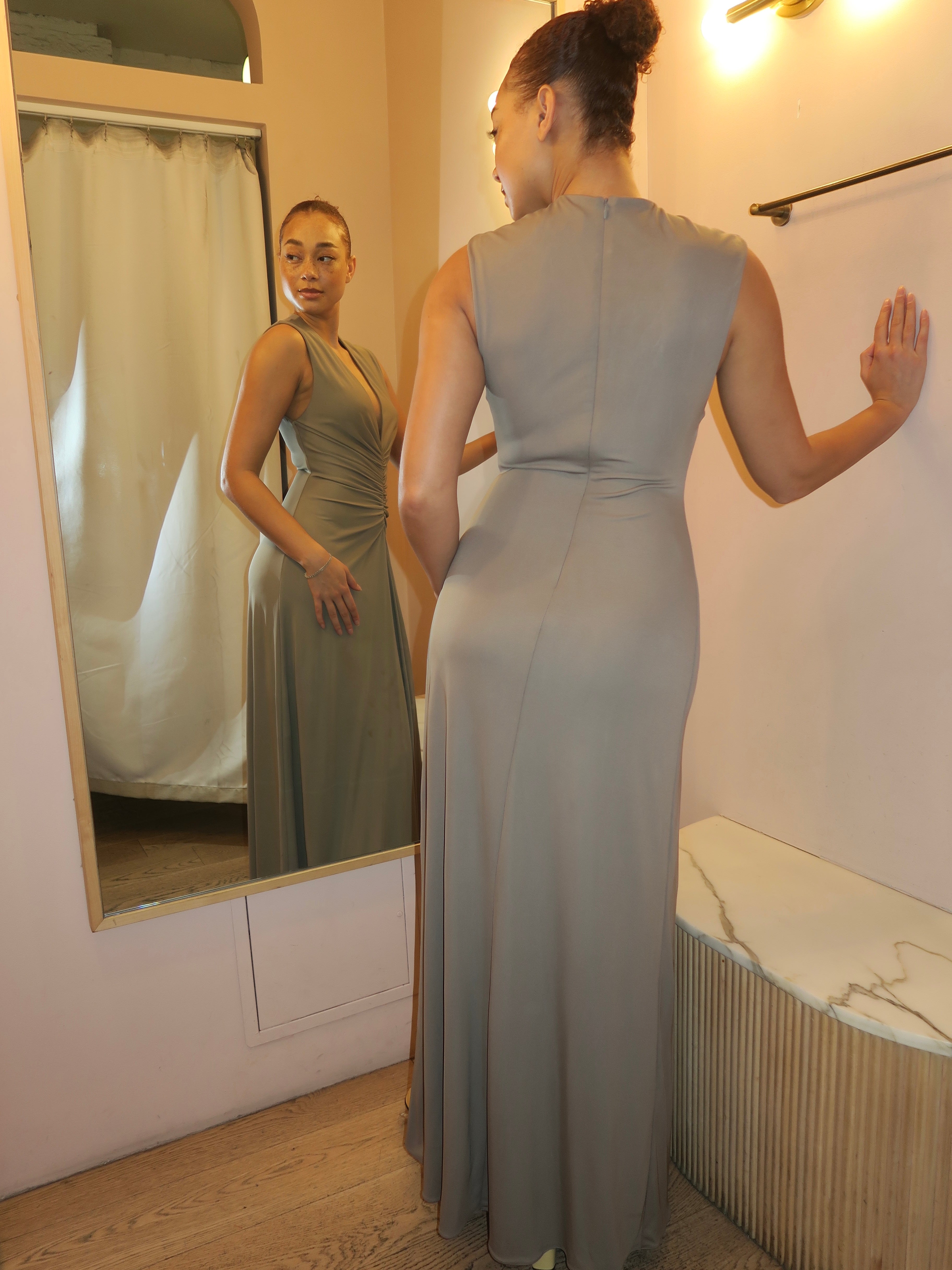 Imogen Dress in Grey