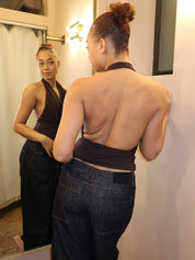 Sonnie Halter Top in Chocolate