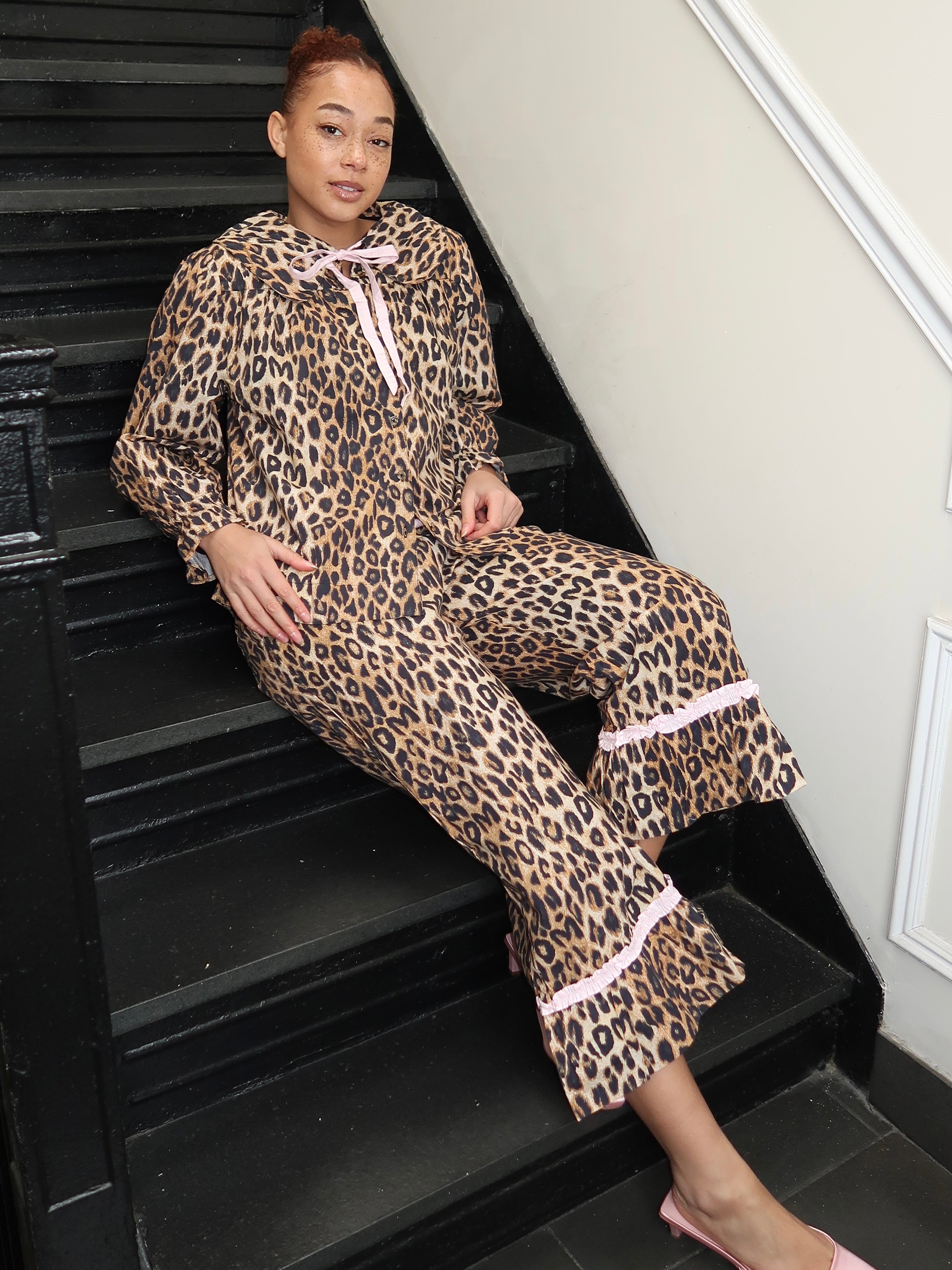 Felice PJ Set in Leopard