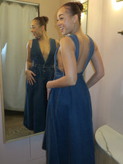 Lucien Dress in Indigo Wash
