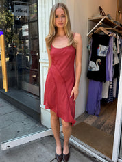 Chelsie Dress in Deep Red