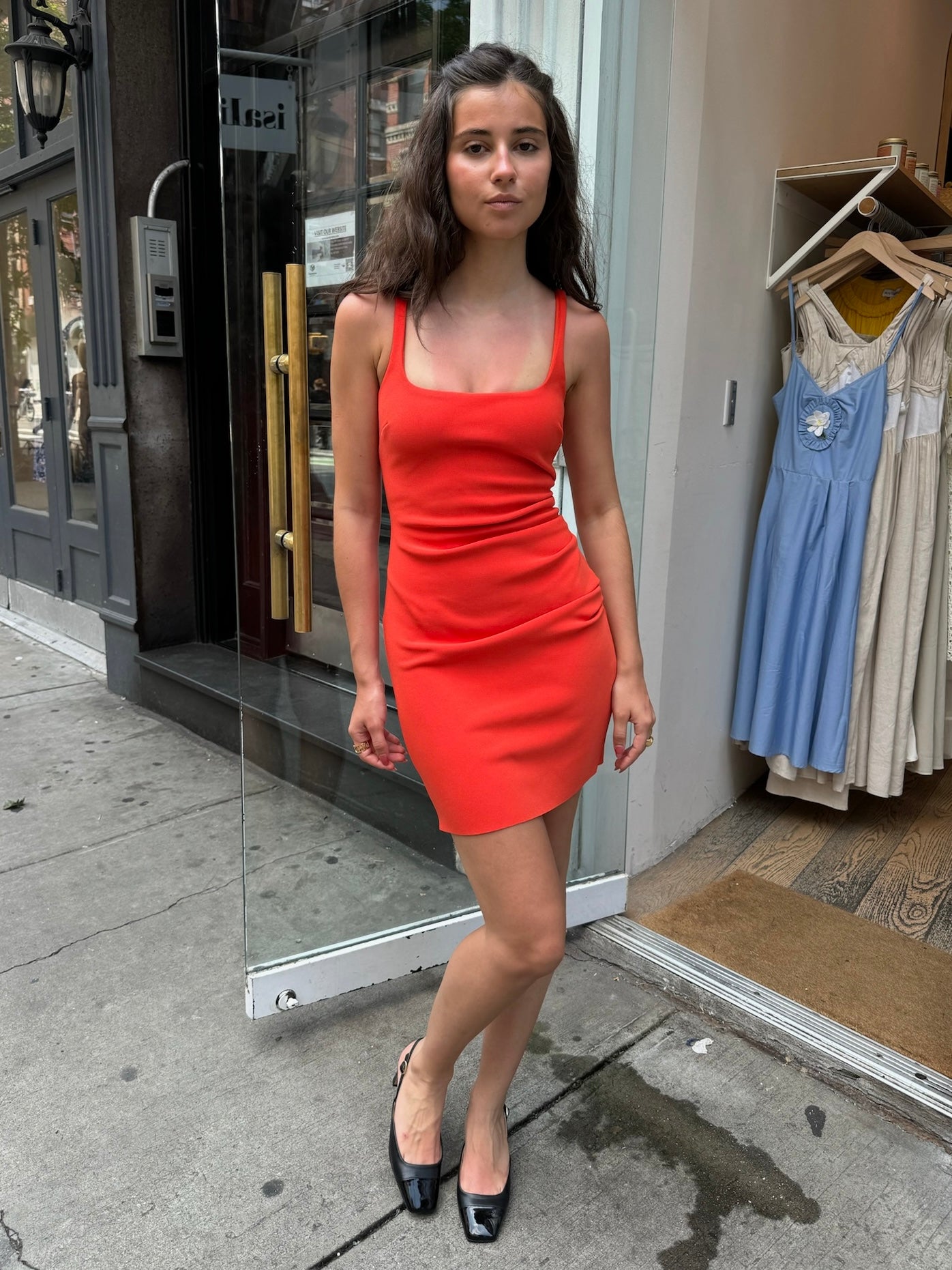 fire red dress POSTER GIRL
