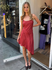 Chelsie Dress in Deep Red