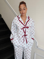 Antonella PJ Set in Polka Dot Blue