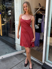 Chelsie Dress in Deep Red