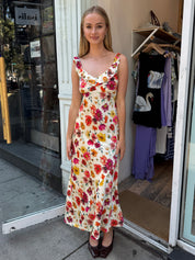 Zoie Dress in Cream Multi Floral