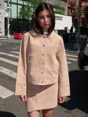 Luana Real Suede Taupe Jacket