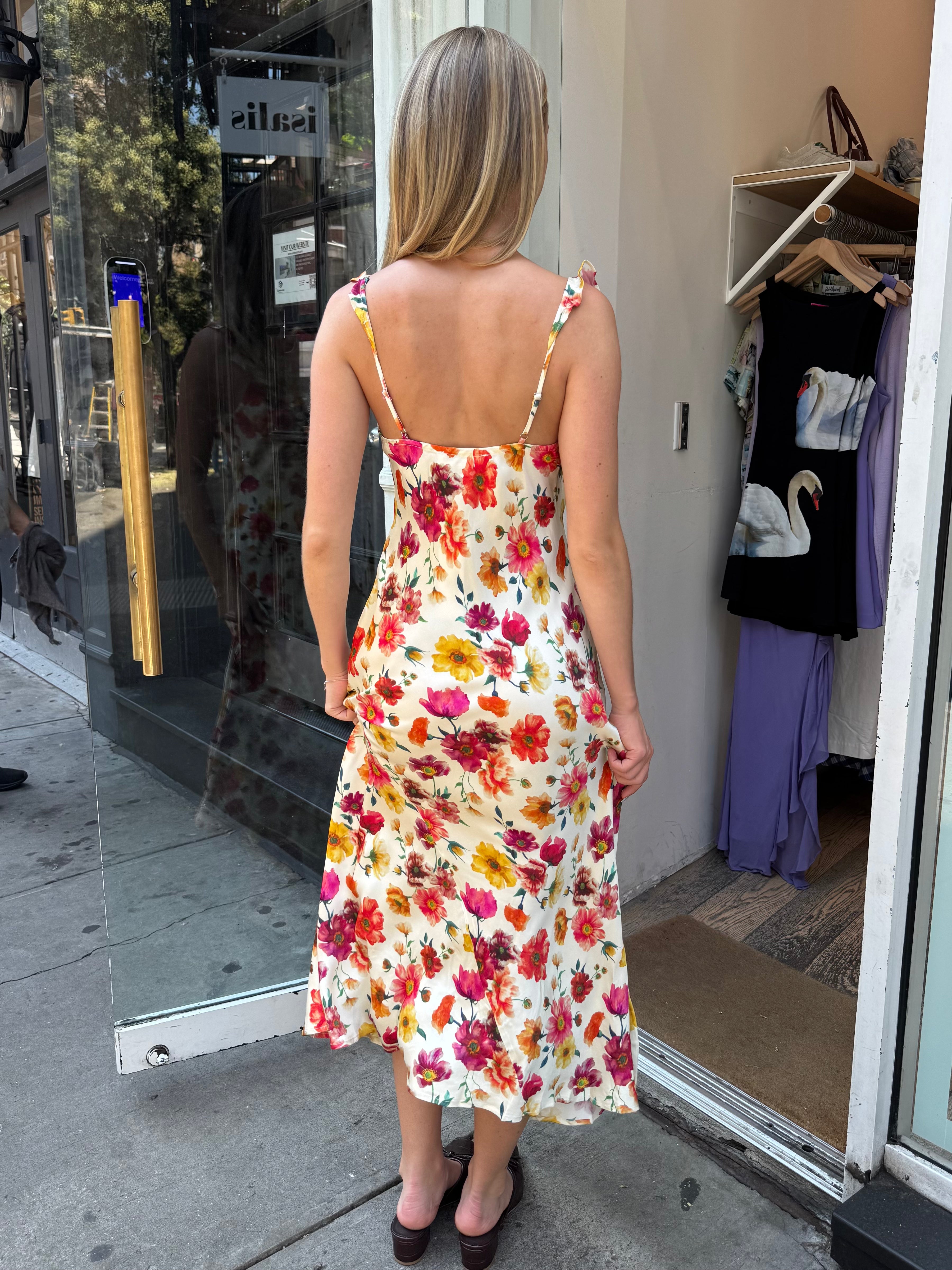 Zoie Dress in Cream Multi Floral