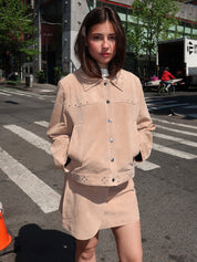 Luana Real Suede Taupe Jacket