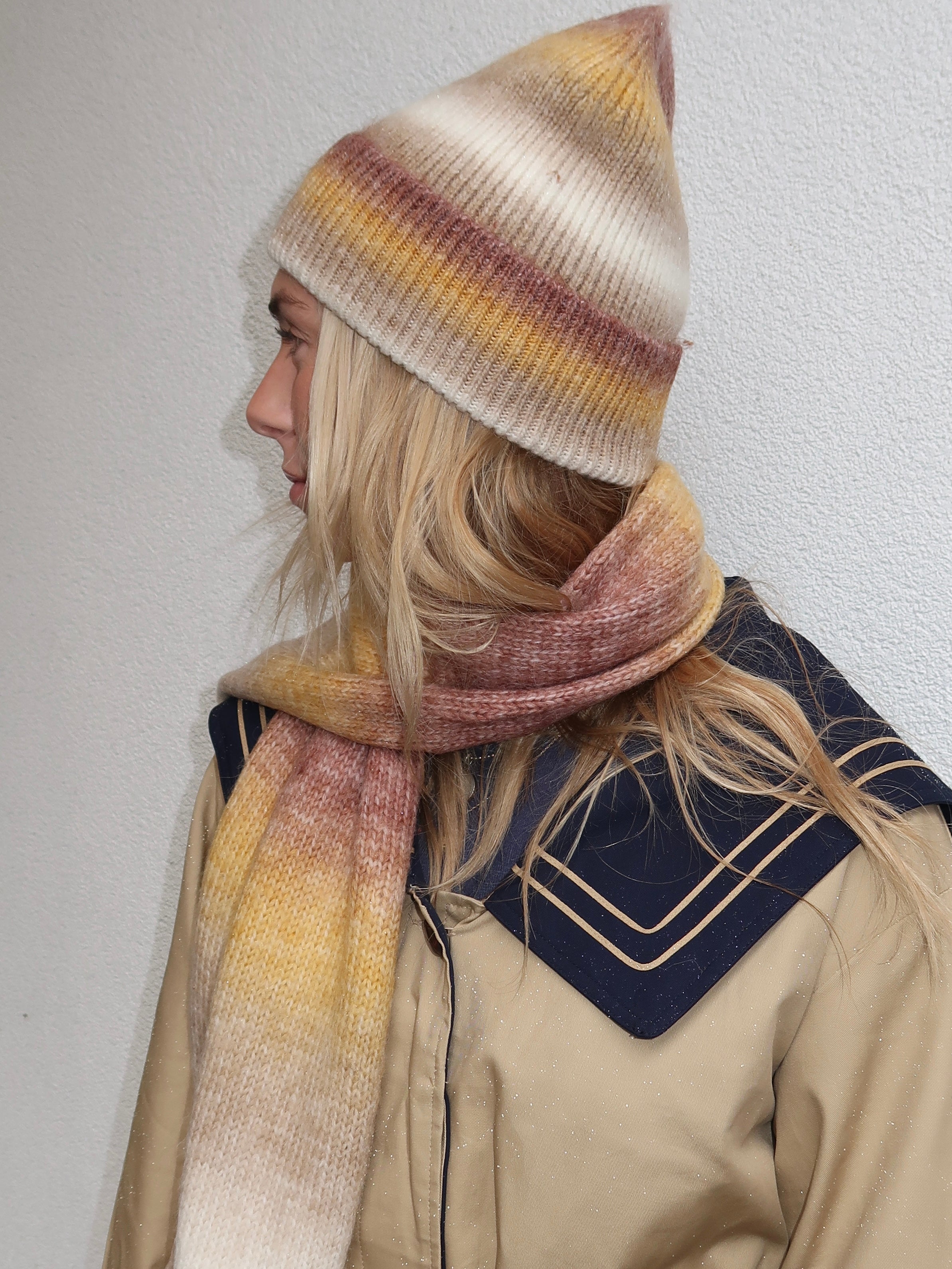 Isalis Sunset Beanie in Yellow Multi
