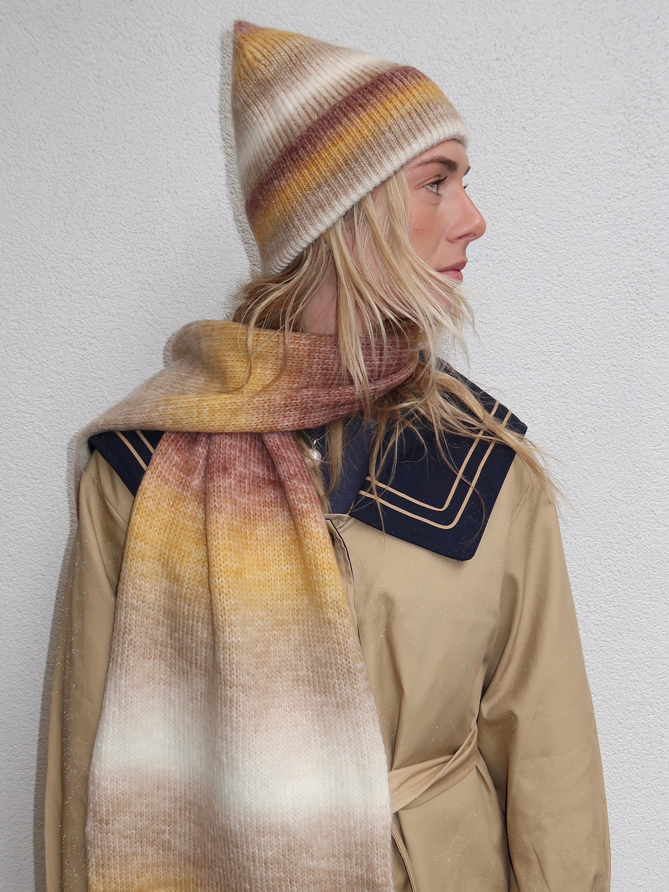 Isalis Sunset Beanie in Yellow Multi