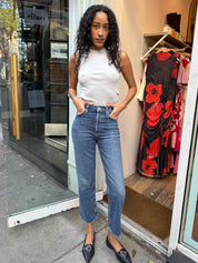 90s Pinch Waist Crop in Solace