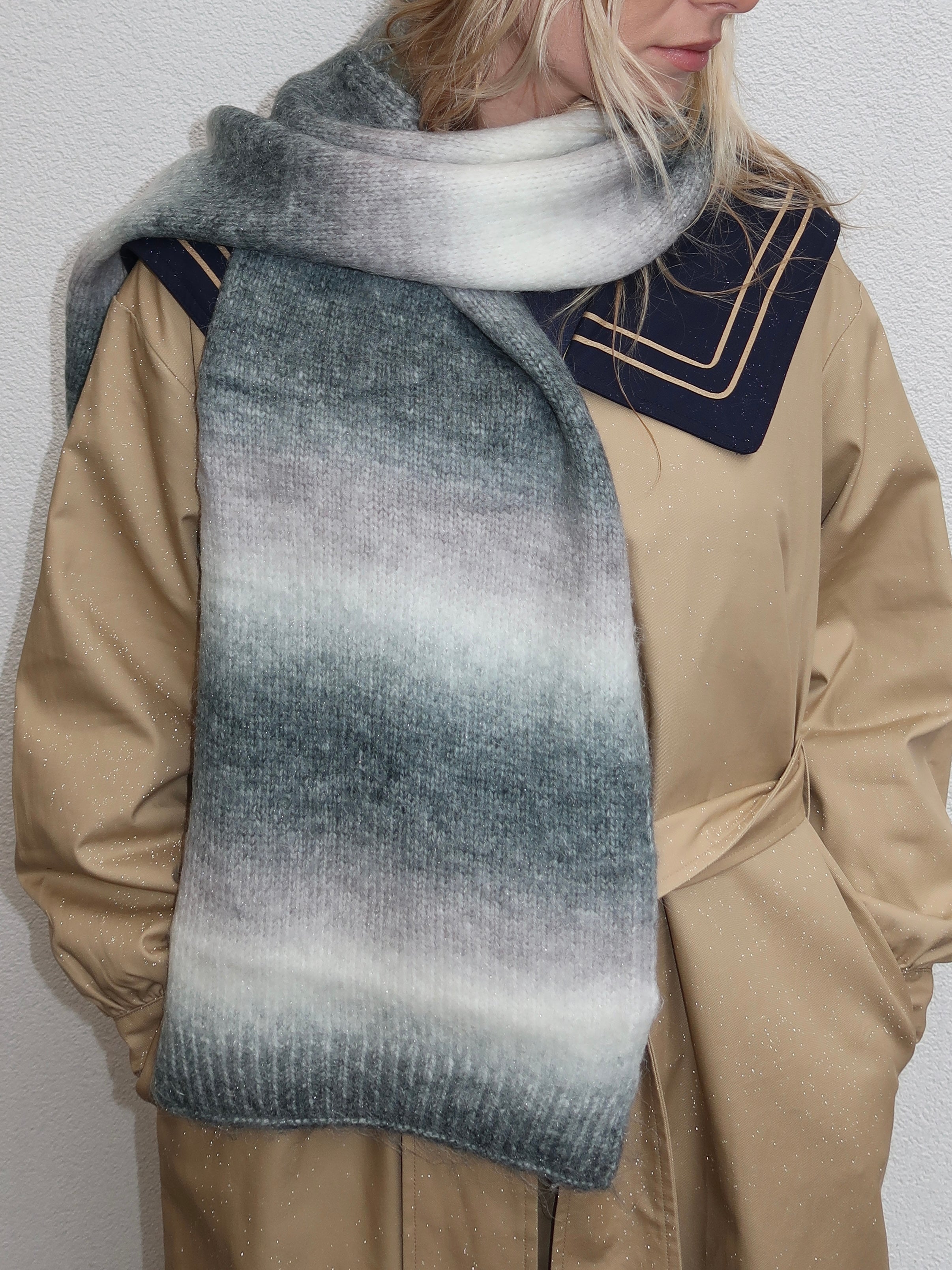 Isalis Sunset Scarf in Grey Multi