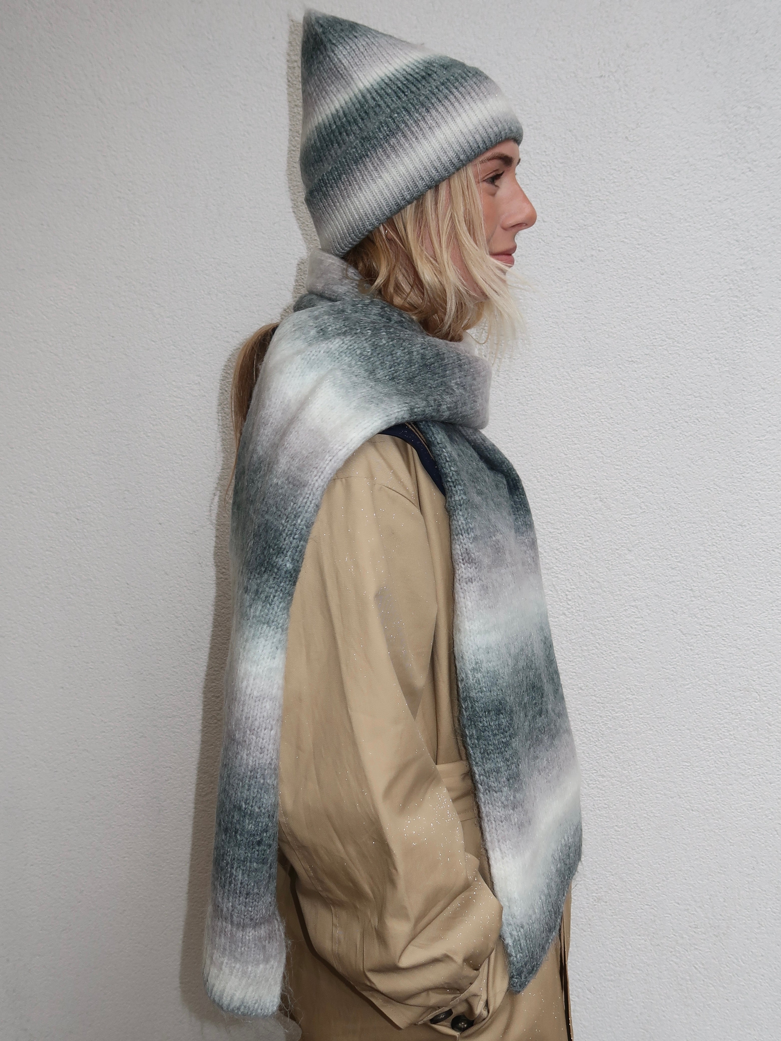 Isalis Sunset Scarf in Grey Multi