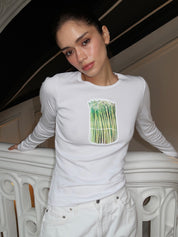 Asparagus Long Sleeve in White