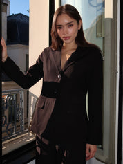 Garcelle Fitted Waist Jacket in Black